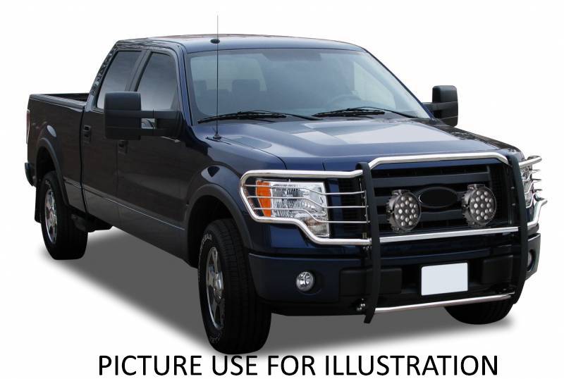 Grille Guard Kit | Stainless | With Set of 7" Black LED