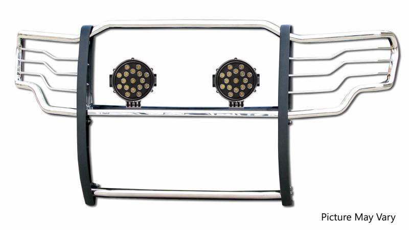 Grille Guard Kit | Stainless | With Set of 7" Black LED