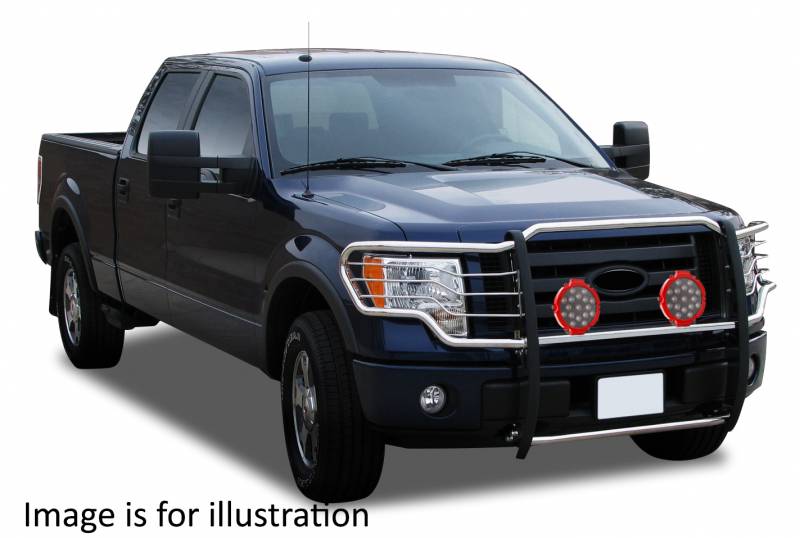 Grille Guard Kit | Stainless | With Set of 7" Red LED