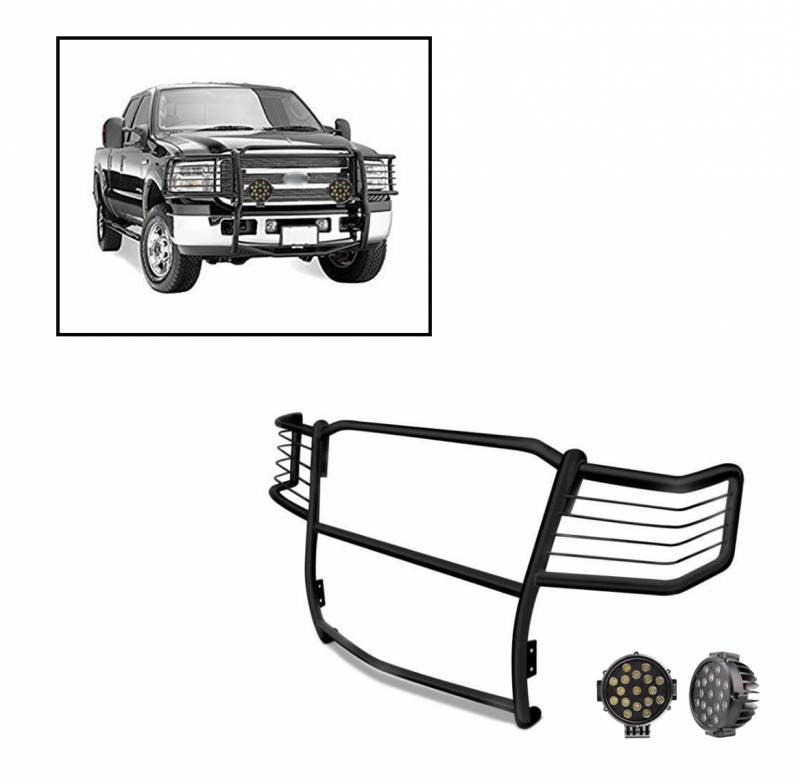Grille Guard Kit| Black | With Set of 7" Black LED