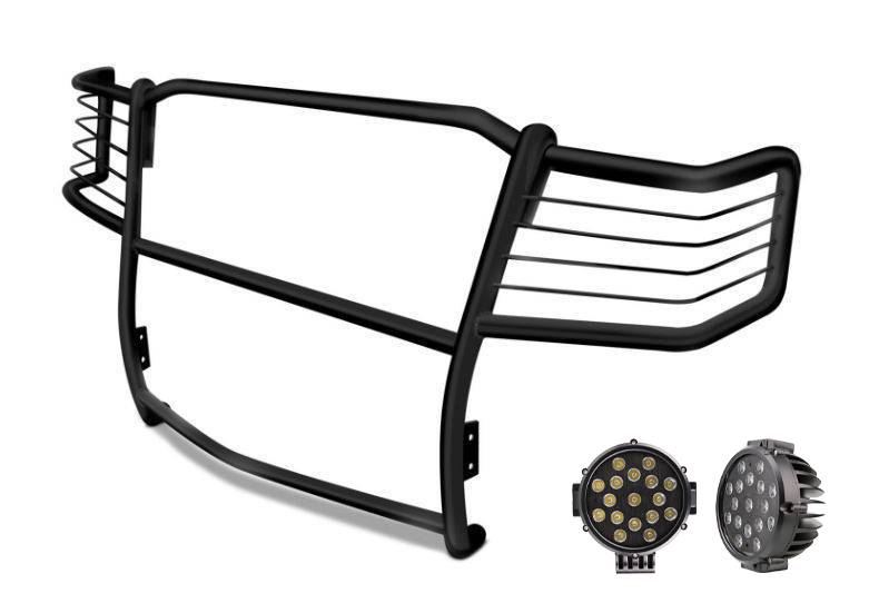Grille Guard Kit| Black | With Set of 7" Black LED