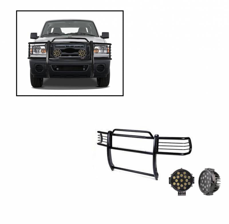 Grille Guard Kit | Black | With Set of 7" Black LED