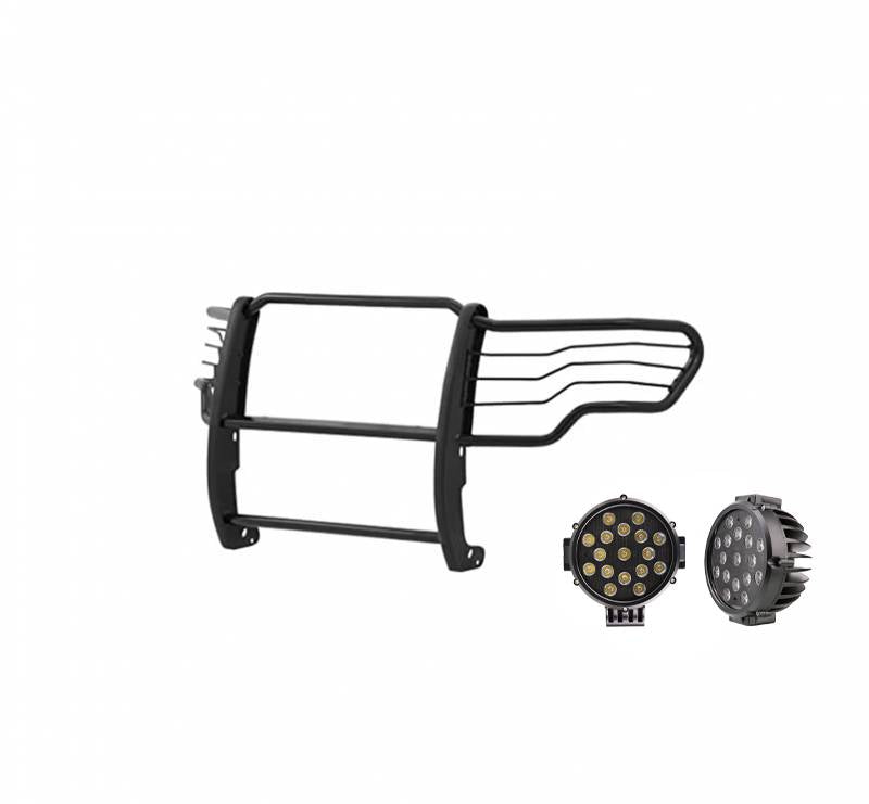 Grille Guard Kit | Black | With Set of 7" Black LED