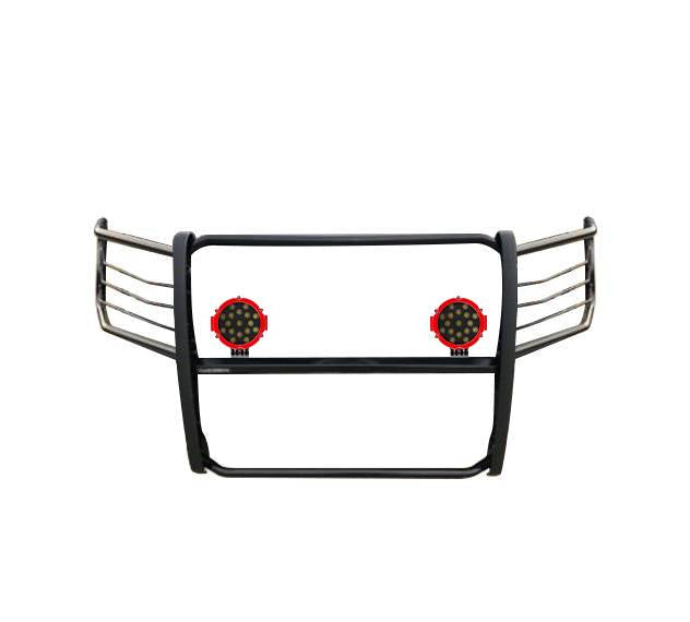 Grille Guard Kit | Black | With Set of 7" Red LED