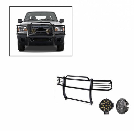 Grille Guard Kit |  Black | With Set of 7" Black LED