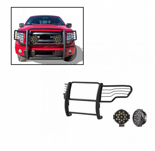 Grille Guard Kit | Black | With Set of 7" Black LED