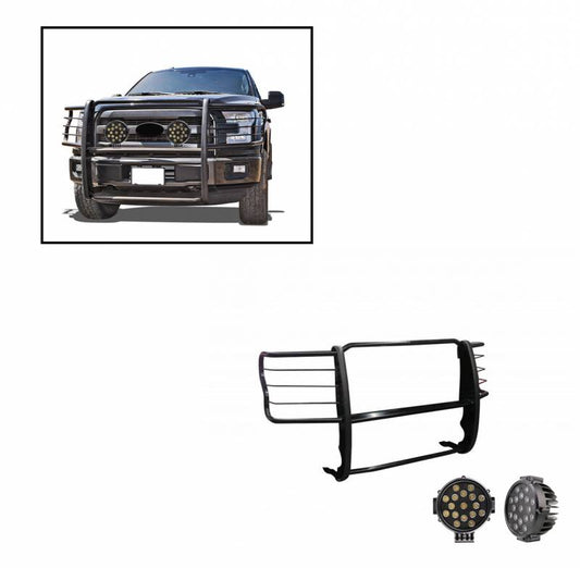 Grille Guard Kit | Black | With Set of 7" Black LED