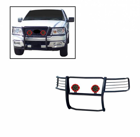 Grille Guard Kit | Black | With Set of 7" Red LED